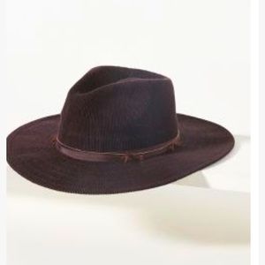 NWT Anthropologie - Textured Rancher Hat - Dark Brown